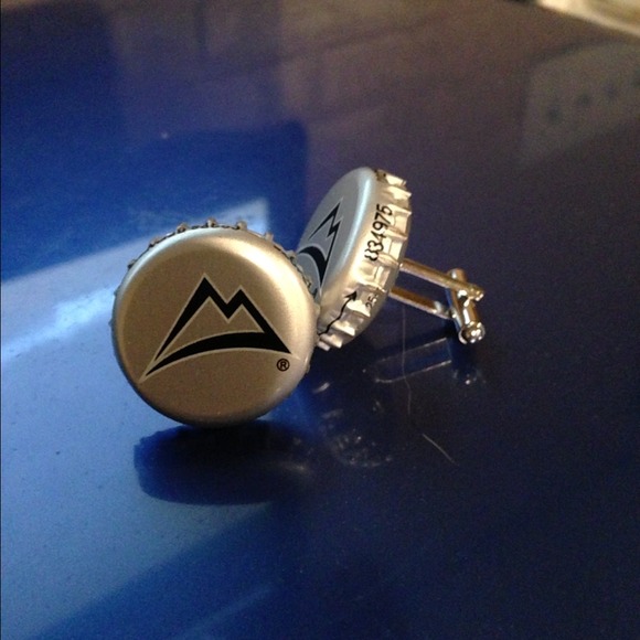 Coors lights beer cap cufflinks!