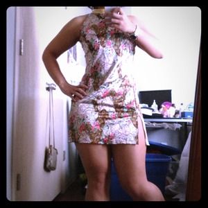 Open back silky cheongsam lingerie💋