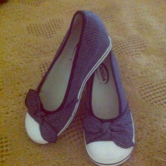 Plaid wedge shoes
