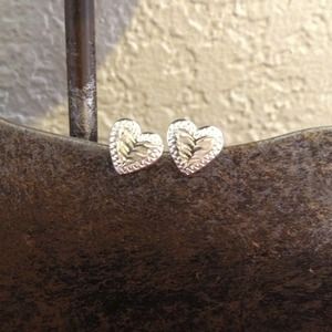 Sterling silver heart earrings