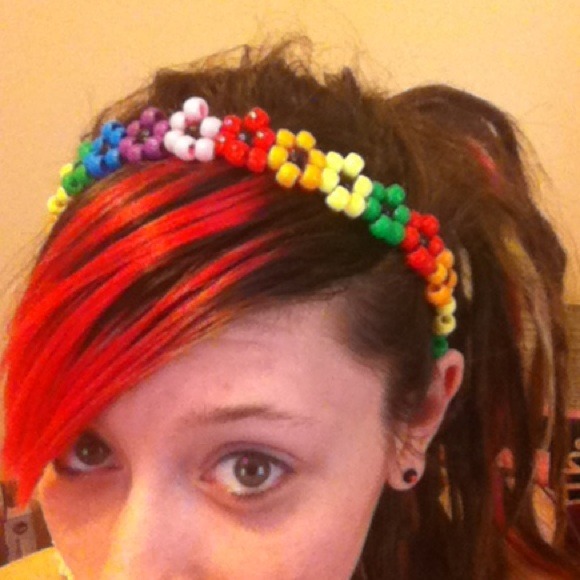 Rainbow Kandi Flower Power Headband