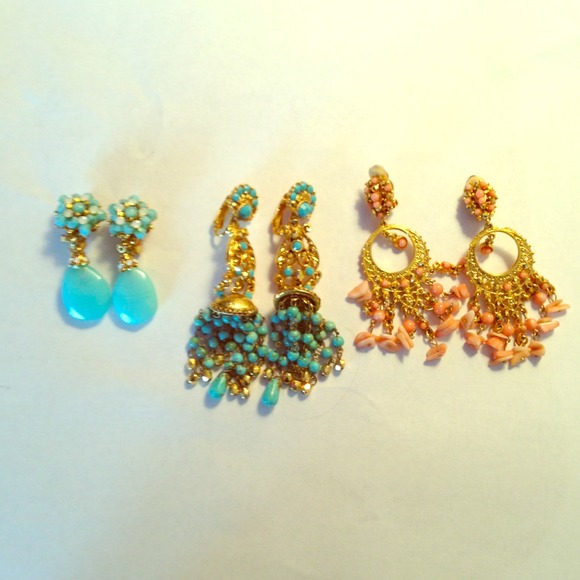 Set of 3 Clip on Earrings