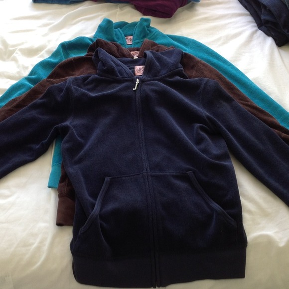 3 Juicy couture terry cloth hoodies