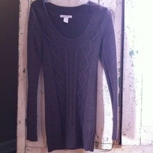 Brown sweater dress
