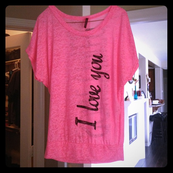 **On Hold**Pink "I love you...sometimes" top