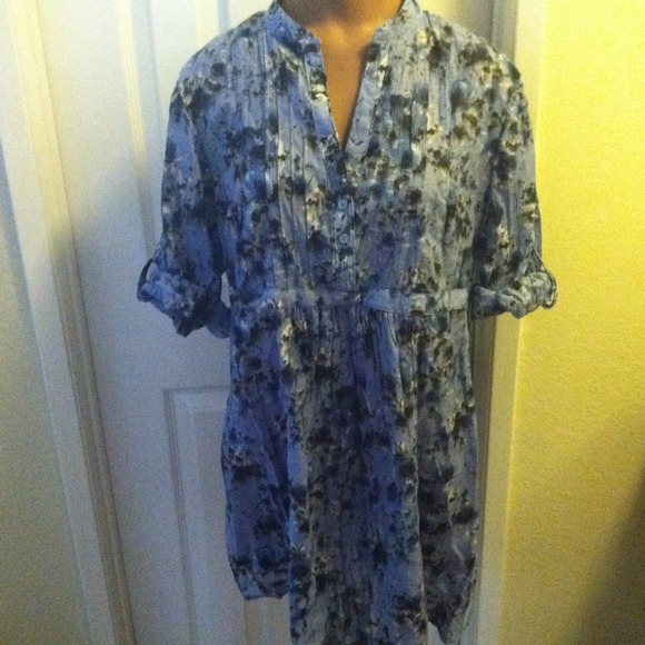 ❌SOLD! @shelbij w blk/prpl top)Cute Flowered Tunic