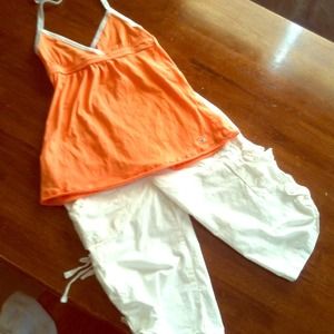 Hollister white Bermudas