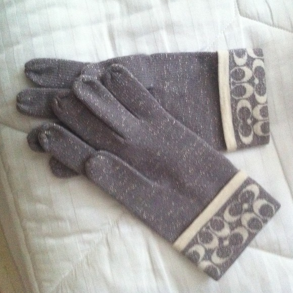 Authentic Coach Gloves and matching scarf