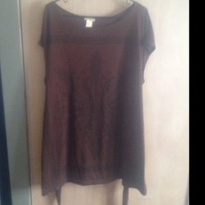 Brown top with design on front
