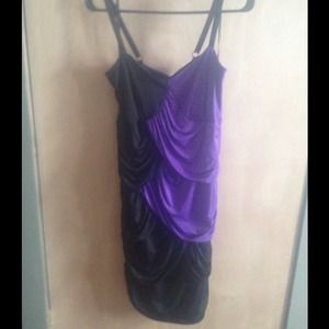 Purple and black dress