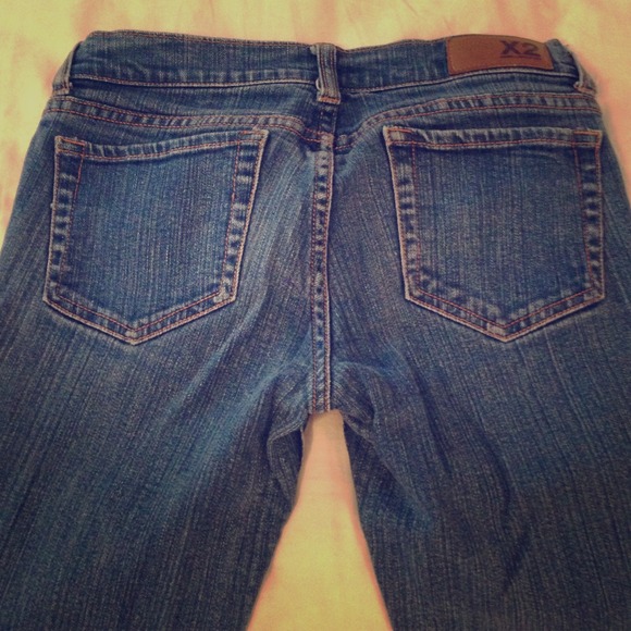 Dark denim express X2 skinny jeans