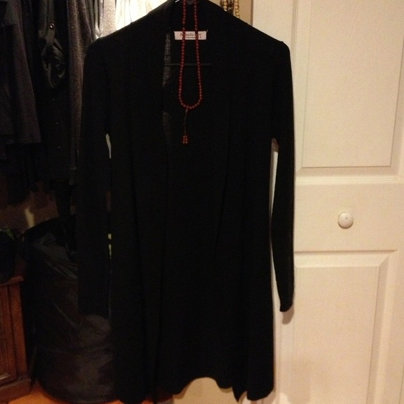 Black duster sweater