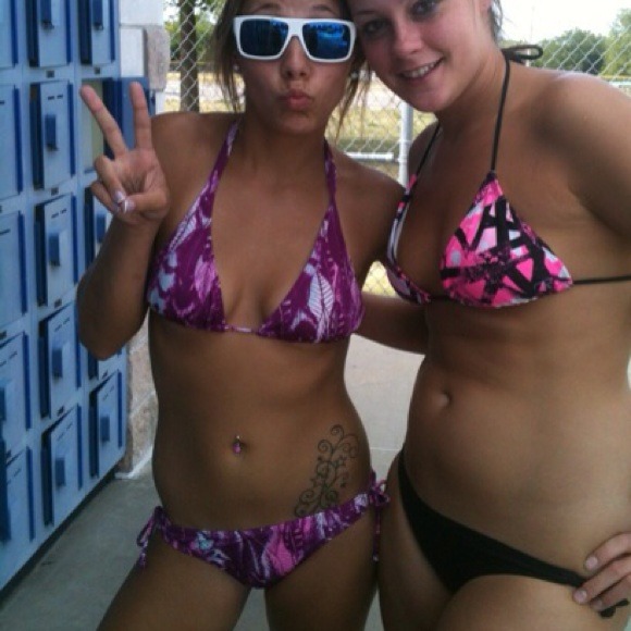 Purple roxy two piece swim suit!