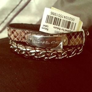 Michael Kors python double wrap bracelet