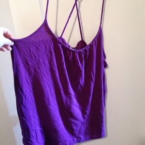💜Cute purple braided strap tank! Like new! XXL