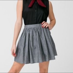 American Apparel chambray circle skirt