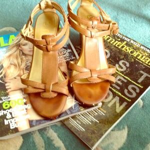 Summer wedge sandals.