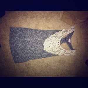 *traded**cute black and white striped tank top