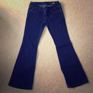Express dark wash fit and flare jeans size 6Long