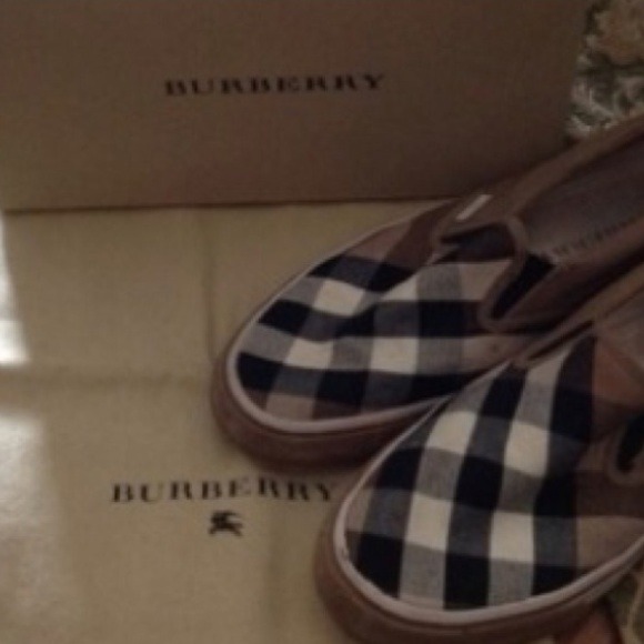 Burberry slip on canvas women's shoes
