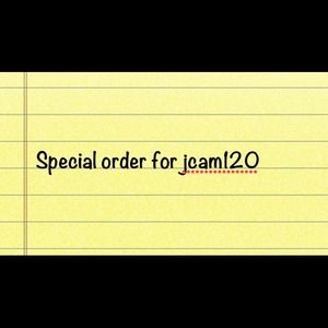 Special order for jcam120