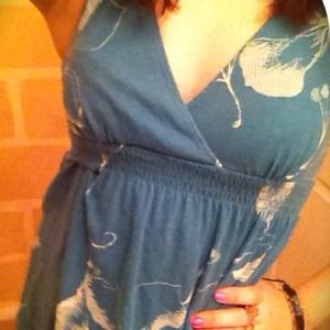 Green flower print American Eagle spring dress