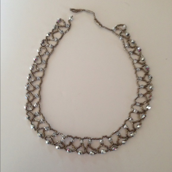 BLACK TIE silver necklace bracelet earrings set