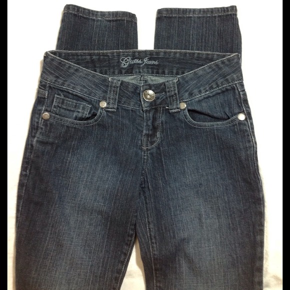 GUESS🌹Blingy 5 Pocket Straight Jeans Sz 24 x 32" - Picture 4 of 4