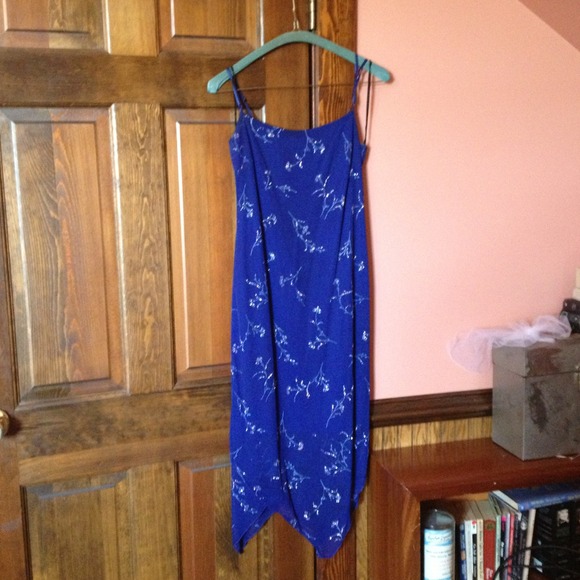 Royal blue cocktail dress