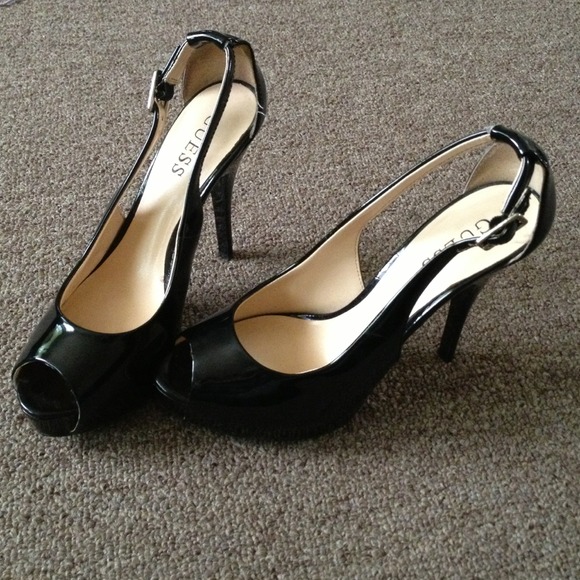 Guess open toe heels