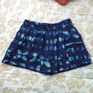 Zara Printed Shorts in Blue