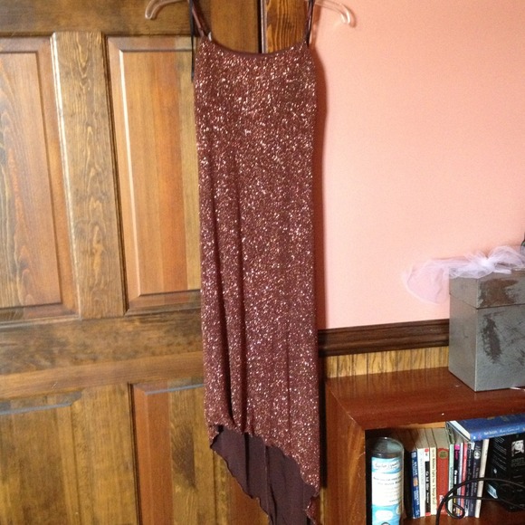 Copper cocktail dress