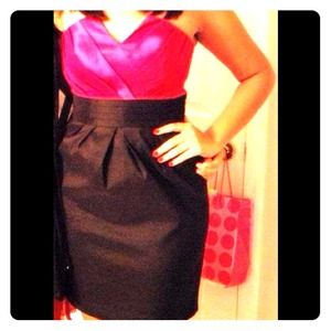 Raw silk Calvin Klein dress.