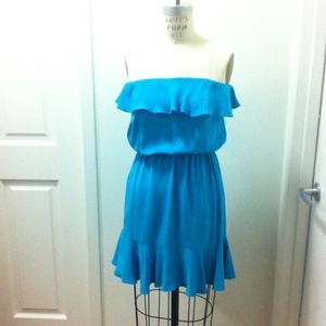 *REDUCED* Neon Blue Strapless Dress
