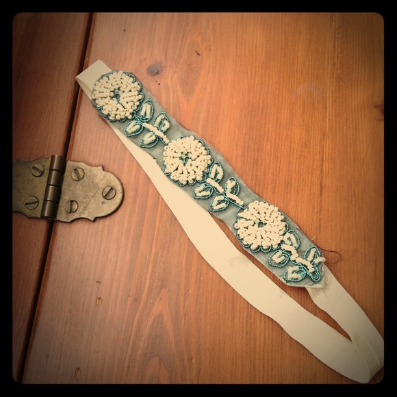 Beaded flower headband