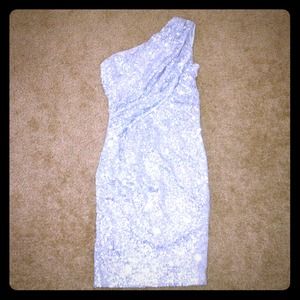 Calvin Klein Silver Sequin Dress