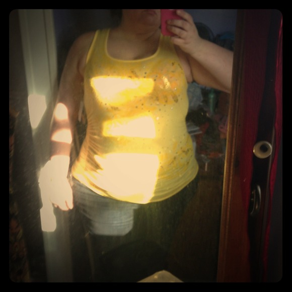 NWT APPLE BOTTOM yellow tank top 1X