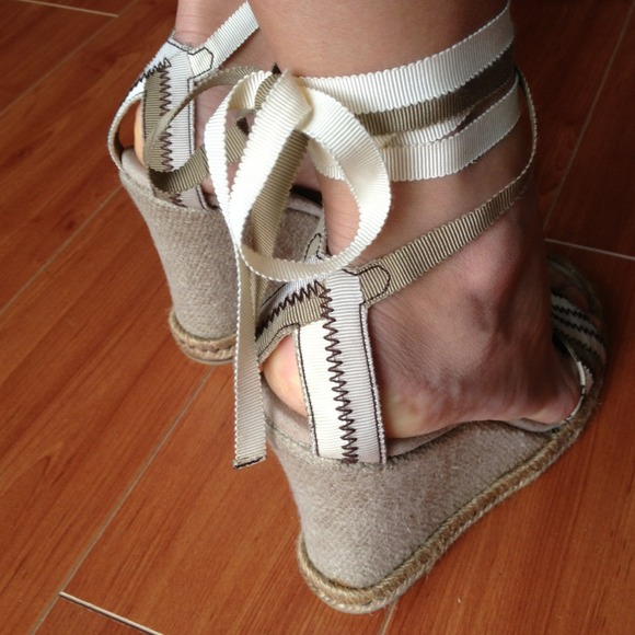 Marc Jacobs espadrille wedges with ankle tie - Picture 3 of 4