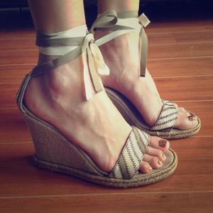 Marc Jacobs espadrille wedges with ankle tie
