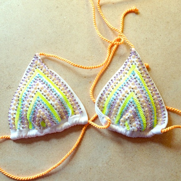 Victoria's Secret beaded bikini top size small