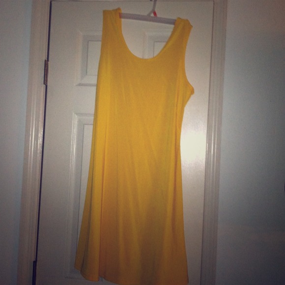 Bright yellow dress