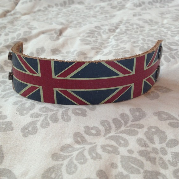 Hot Topic Jewelry - Union Jack leather cuff