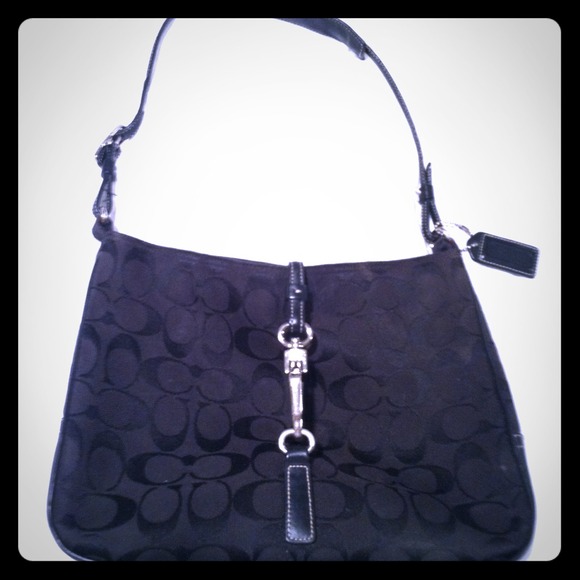 Authentic black monogram coach bag