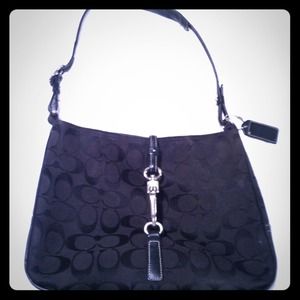 Authentic black monogram coach bag