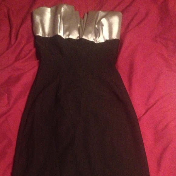 Silver and black dress