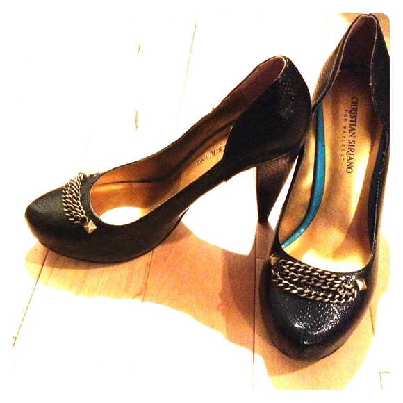 Christian Siriano Faux Snakeskin Heels