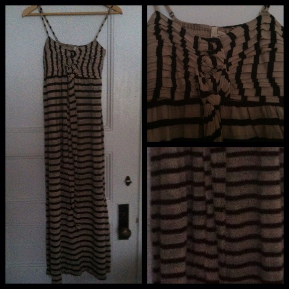 Long summer stripped dress