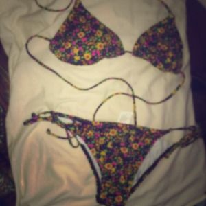 Billabong floral printed bathing suite