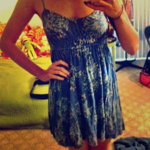 Blue floral sundress
