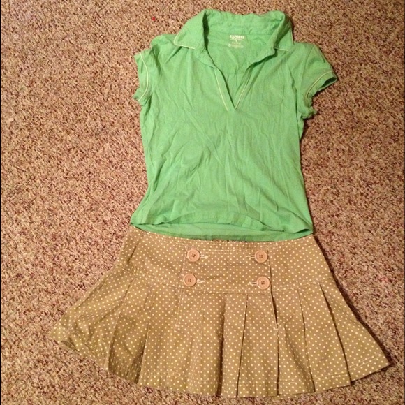 Polka dot mini skirt